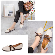 Load image into Gallery viewer, Women's Crisscross Buckle Ballet Flat