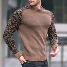 Load image into Gallery viewer, Men's Knitted Waffle Plaid Slimming Top