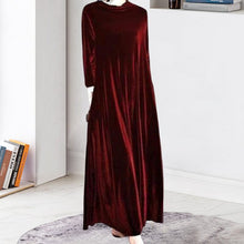 Load image into Gallery viewer, Gold Velvet Dress