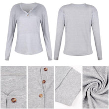 Load image into Gallery viewer, Flodress Ribbed Button Top T-Shirt