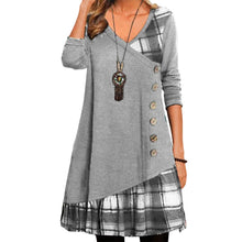 Load image into Gallery viewer, Long-sleeve Patchwork Dress