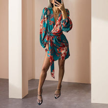 Load image into Gallery viewer, Lace Up Irregular Dress