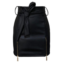 Load image into Gallery viewer, PU Leather Zip High Waist Hip Skirt