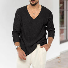 Load image into Gallery viewer, Men's V-neck Long-sleeve Sweater