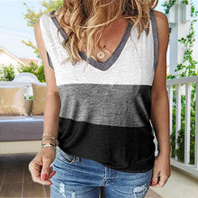 Load image into Gallery viewer, Women's Summer V-neck Sleeveless Stitching Vest