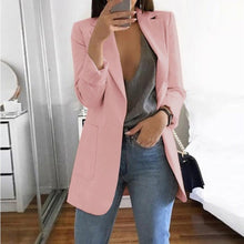 Load image into Gallery viewer, Women's Fashion Lapel Slim Cardigan Temperament Suit Jacket