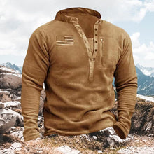 Load image into Gallery viewer, Men's Outdoor Fleece Henley Collar Sports Sweatshirt
