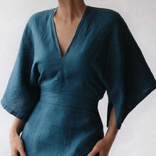 Load image into Gallery viewer, Elegant Linen Slim Dress