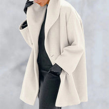 Load image into Gallery viewer, Round Neck Loose Hooded Woolen Coat