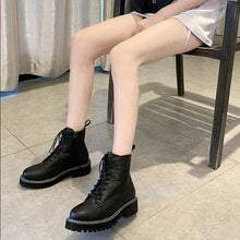 Load image into Gallery viewer, WOMEN'S Genuine Leather straps Martin Boots