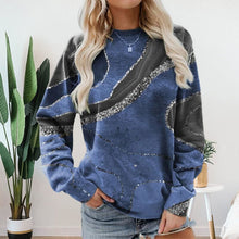 Load image into Gallery viewer, Geometric Loose Print Long Sleeve Crew Neck Sweatshirt
