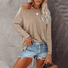 Load image into Gallery viewer, Pocket Slit Long Sleeve T-Shirt