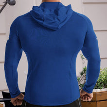 Load image into Gallery viewer, Long Sleeve Workout Hoodie Shirts for Men