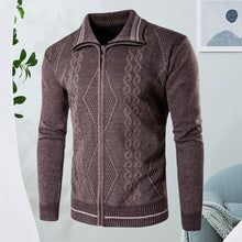 Load image into Gallery viewer, Lapel Zip Cardigan