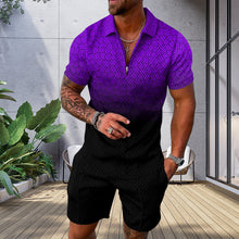 Load image into Gallery viewer, Men's Casual Printed Polo Suit