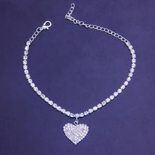 Load image into Gallery viewer, Fashion Heart Rhinestone Anklets