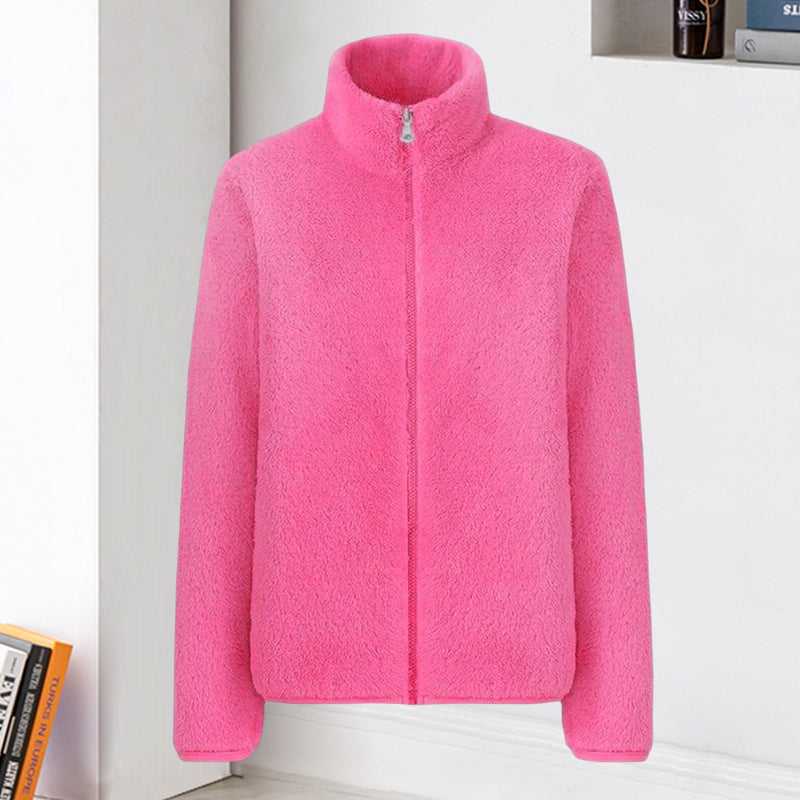 Polar Fleece Stand Collar Jacket Cozymoo