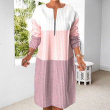 Load image into Gallery viewer, Zip Colorblock Dress
