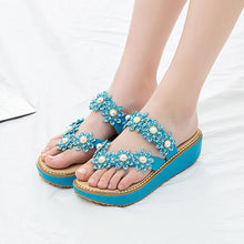 Load image into Gallery viewer, Women's Bohemian Sparkle Bling Flip Flops