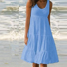 Load image into Gallery viewer, Sleeveless Crewneck Panel Dress