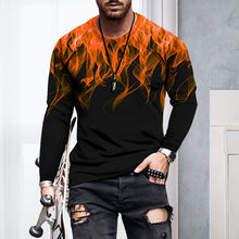 Load image into Gallery viewer, Flame Print Long Sleeve T-Shirt