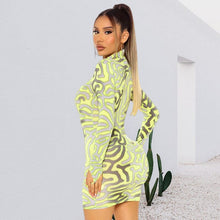 Load image into Gallery viewer, Long Sleeve High Waist Casual Dress