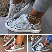 Load image into Gallery viewer, Glitter Lace-Up Star Pattern Casual Sneakers