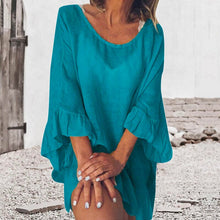 Load image into Gallery viewer, Ruffled Linen Dress