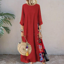 Load image into Gallery viewer, Contrast 3/4 Sleeve Dress