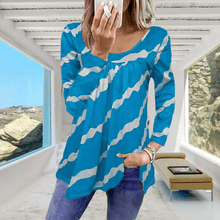 Load image into Gallery viewer, Striped Print Loose Long Sleeve T-Shirt