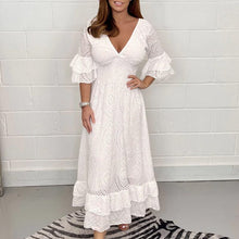 Load image into Gallery viewer, Loose High Waist Embroidered Dress