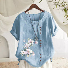 Load image into Gallery viewer, Floral Cotton Linen Shirt