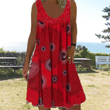 Load image into Gallery viewer, Women's Digital Printing Sexy Suspenders Loose Lace Casual Dress