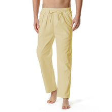 Load image into Gallery viewer, Men’s Cotton Linen Drawstring Pants