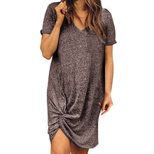 Load image into Gallery viewer, Side Knot Short Sleeve Dress