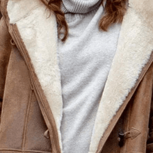 Load image into Gallery viewer, Women's Suede Lamb Wool Coat