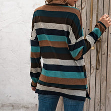 Load image into Gallery viewer, Round Neck Striped All-match Sweatshirt