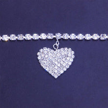 Load image into Gallery viewer, Fashion Heart Rhinestone Anklets