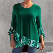 Load image into Gallery viewer, Solid Sequin Panel Irregular Dress