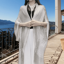 Load image into Gallery viewer, Fringe Shawl with Sunscreen