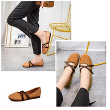 Load image into Gallery viewer, Women's Crisscross Buckle Ballet Flat