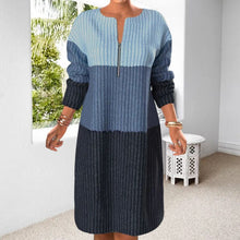 Load image into Gallery viewer, Zip Colorblock Dress