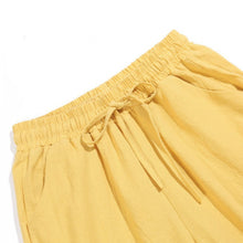 Load image into Gallery viewer, Women's Casual Cotton And Linen Elastic Waist Straight Pants