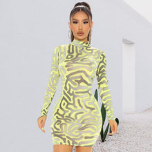 Load image into Gallery viewer, Long Sleeve High Waist Casual Dress