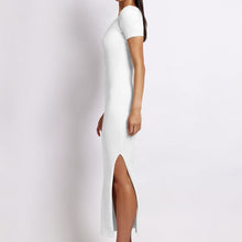 Load image into Gallery viewer, Sexy Crew Neck Tight Slit Long Dress