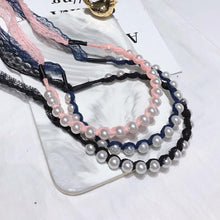 Load image into Gallery viewer, Pearl Lace Streamer Headband