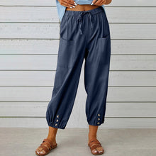Load image into Gallery viewer, High Waist Button Cropped Pants