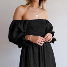 Load image into Gallery viewer, French Ruffled Lantern Sleeves Multi-wear Dress