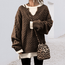 Load image into Gallery viewer, Slouchy Cable Knit Sweater