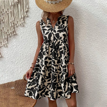 Load image into Gallery viewer, Notched Neck Tiered Dress